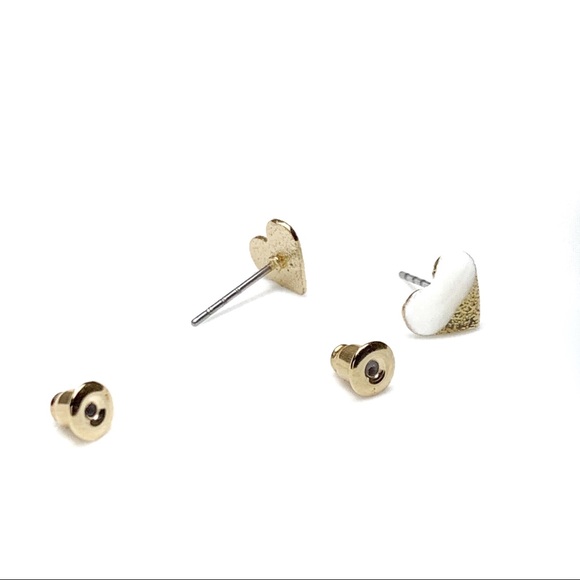 New without tags! Gold heart stud earrings - Picture 3 of 3